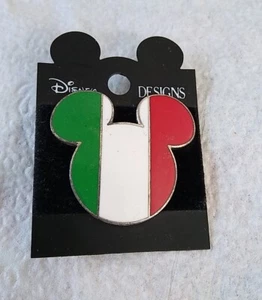 Disney Pin Mickey Mouse Italien grün/weiß/rot Streifen Mickey Head - Bild 1 von 2