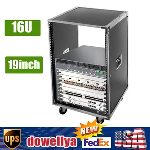 16U Stojak serwerowy Otwarta ramka Rolling Network Data Rack 19 cali z kółkami 4 pocztowe! - Zdjęcie 1 z 13