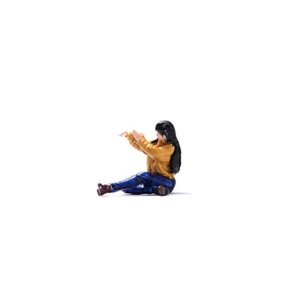 1/64 Scene Props Sitting Girl Doll Miniatures Action Figures For Cars Vehicles T - Picture 1 of 6