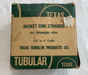 Vintage NOS Stainless Steel Basket Sink Stainer 3 1/2" or 4" outlet - Picture 1 of 5