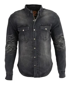 MILWAUKEE PERFORMANCE MEN'S ARMORED DENIM BIKER SHIRT w/ ARAMID FIBER - USADP - Picture 1 of 7