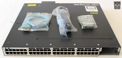 Cisco WS-C3750X-48PF-S CATALYST SWITCH 48x 10/100/1000 PoE+ IPB C3KX-PWR-1100WAC - Image 1 of 4