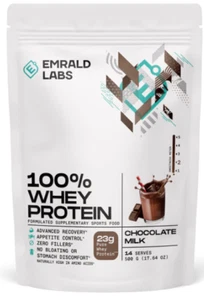 500g Emrald Labs 100% Whey Chocolate Milk WPI WPC Protein 23g protein/serve - Picture 1 of 2