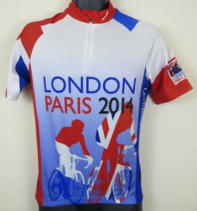 Cycling Jersey London Paris 2014 Top Shirt UK Flag GB Mens Small S - Picture 1 of 6