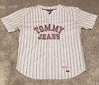 Vintage Tommy Hilfiger Jeans Baseball Jersey USA Vtg  Retro 90s Hip Hop MEDIUM M