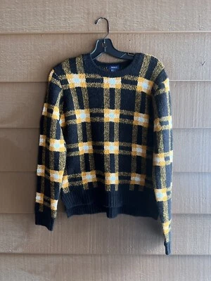 Suéter de inverno quadriculado Nice Forever 21 tamanho M - Imagem 1 de 4