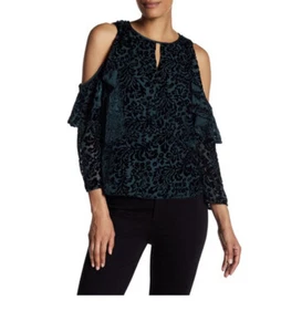 Nanette Lepore Women’s Top Elegant Plus Size 2X Velvet NEW Green Date Night - Picture 1 of 7