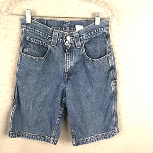Vintage Y2K Levis Carpenter Shorts Boys 14 Baggy Loose Denim Casual Retro Skater - Picture 1 of 16