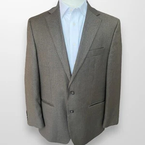 Chaps Mens 42 R Brown Suit Jacket Blazer Casual Sport Coat Wool Suit - Picture 1 of 11
