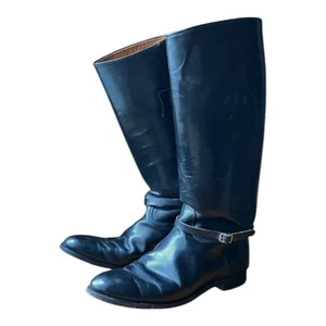 Botas de Equitación Colt Cromwell Cuero Negro De Colección con Juego de Tiradores de Botas - Imagen 1 de 14