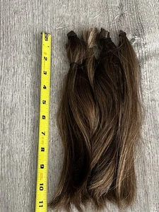 Real Human Hair Cut Ponytail 11 Inch 3.8 Oz From Woman Medium Brown - Picture 1 of 4