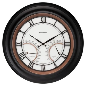 AcuRite 24” Illuminated LED Large Outdoor Decorative Clock (75022M), Copper - Picture 1 of 4
