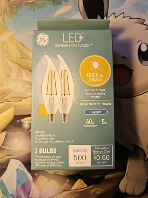GE LED+ One Bulb + One Function Dusk to Dawn LED Light Bulb (2-Pack) - Image 1 of 4