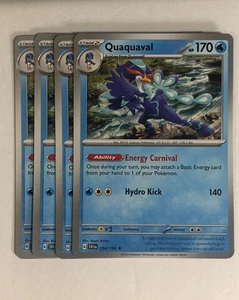 Pokemon TCG Scarlet & Violet 4x Playset Non Holographic Quaquaval 054/198 - Bild 1 von 2