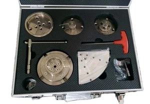 4" WOOD LATHE CHUCK SET 1" x 8 tpi Self-Centering 4 JAW Wood Turning 5pc NEW - Picture 1 of 19