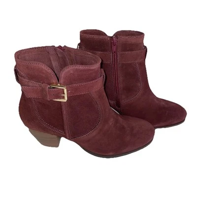 Botines Diba Elegantes Borgoña con Hebilla Tono Dorado Talla 8.5 Foto 1 de 4