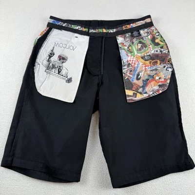 Volcom Freakin Chino Shorts Men 31X12”inseam Black Assembling The Atomic Jigsaw - Image 1 of 4