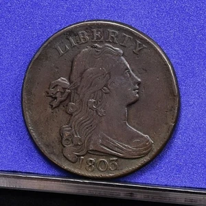 Centavo grande 1803 - fecha pequeña, fracción Lg - XF Dtls, limpio con muescas de borde (#59802-L) - Imagen 1 de 8