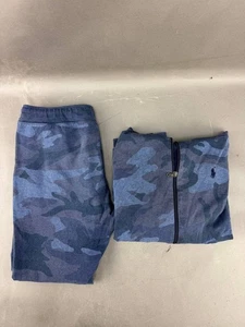 Polo Ralph Lauren Mens Blue Camo Sweatpants & Hoodie Size M - Picture 1 of 7