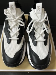 Tenis deportivos Michael Kors Entrenadores Atlas Tejido Blanco y negro - Imagen 1 de 5