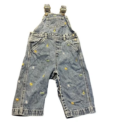 Mono Gymboree Bebé 12-18 Meses Denim Azul Bordado Animales de Zoo Foto 1 de 4