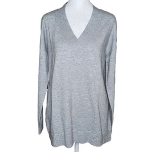 Maglione Gap Brooklyn grigio erica scollo a V misto lana manica lunga donna medio - Foto 1 di 10