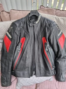 Dainese black and red leather motorcycle jacket, size 40 - Picture 1 of 6