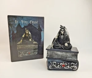 Scatola decorativa DWK Reaper 'If You Dare', Holloween, portagioie o portagioie, nuova con scatola - Foto 1 di 10