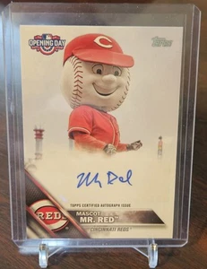 2016 Topps Eröffnungstag Mr. Red Maskottchen Cincinnati Reds Autogramm - Bild 1 von 2