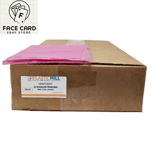 24 Zoll B X 31 Zoll H 12 Gal. bis 16 Gal. 1 Mil rosa Müllbeutel (250 Stück) - Bild 1 von 12