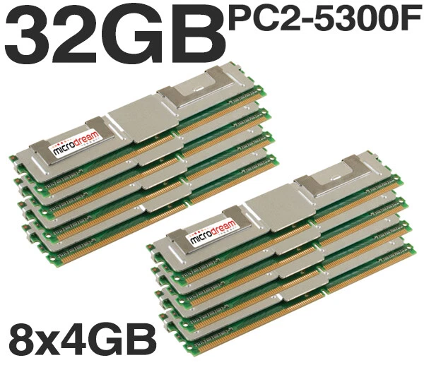 32GB 8x4GB HYMP151F72CP4N3-Y5 DDR2 PC2-5300F Memory RAM Apple Mac Pro 2006 2008 - Image 1 of 1