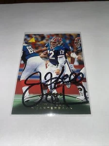 1995 Pinnacle Football Card #42 Jim Kelly 🔥🔥🔥Autographed Good One To PSA ??? - Picture 1 of 6
