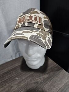 YETI Trucker Hat Camo Snap Back Mesh Baseball Brown Duck Discontinued