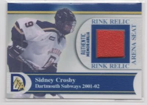 2008-09 PRE ROOKIE DARTMOUTH SUBWAYS RINK RELIC ARENA SEAT SIDNEY CROSBY 8/99 - Picture 1 of 2