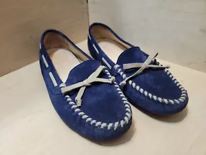 Vera Wang Womens Suede/leather Blue Slip On Dorian Driving Loafers 8M - Picture 1 of 12
