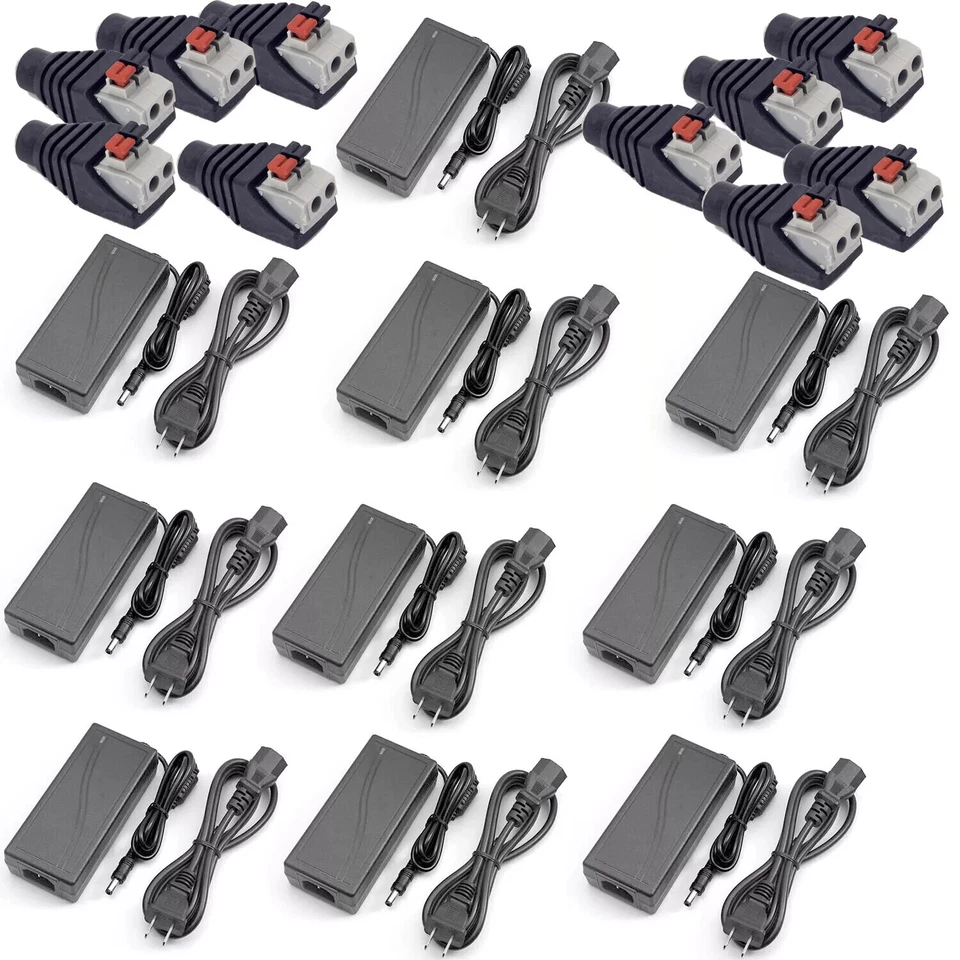 AC/DC 12V 5A Power Supply Adapter Transformer For 5050/5630 LED Strip Light 60W - Image 1 of 4