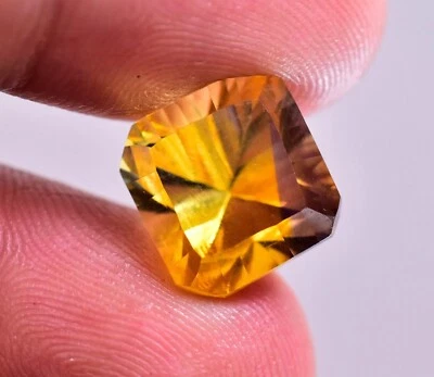 Piedra preciosa radiante ametrino natural bicolor de 8,45 quilates certificada sin tratar Foto 1 de 4