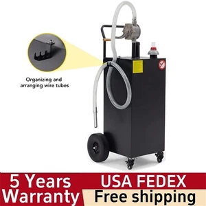 🔥Fuel Caddy 40 Gallon Fuel Tank With Wheels for Cars Lawn Mowers Boat Portable - Picture 1 of 7