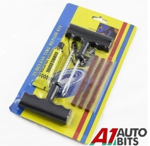 Heavy Duty Tubeless Tire Tyre Puncture Repair Kit Car Van Motorcycle Bike - Picture 1 of 4
