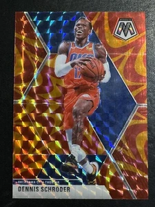 2019-20 Panini Mosaic Orange Fluorescent #163 Dennis Schroder 🔥 🔥 Thunder - Imagen 1 de 2
