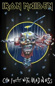 Iron Maiden Can I Play With Madness  fabric poster / flag 1100mm x 750mm (rz)   - Picture 1 of 1