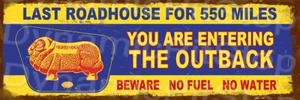 Golden Fleece Outback Rustic Tin Metal Sign Garage Workshop Australian made - Picture 1 of 1