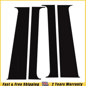UK Fits VW T5 T6 Transporter - TEXTURED BLACK B Pillar Vinyl Sticker Decals 4PCS - Picture 1 of 6
