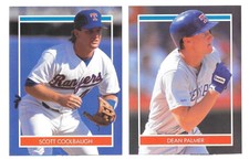 1990 Hottest Rookies Stickers - TEXAS RANGERS Team Set