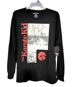 The Karate Kid Mens Long Sleeve 2XL Graphic Tee Movie Johnny Cobra Kai Mr Miyagi - Picture 1 of 12