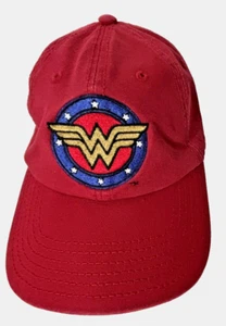 DC Comics Wonder Woman Red Low Profile Adjustable Embroidered Hat Cap - Picture 1 of 7