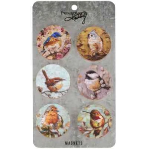 Juego de imanes adorables Tiny Birds "0,3 x 4,8 x 8,5 pulgadas" en Primitives de Kathy Nuevo - Imagen 1 de 2
