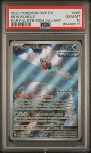 PSA 10 Pokemon Center ETB Iron BundIe PC Stamped Promo SVP 066 Paradox Rift - Picture 1 of 2