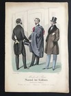 JOURNAL DES TAILLEURS GRAVURE XIX MODES DE PARIS N 902 du 16 janvier 1849