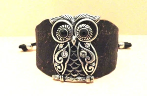 OWL CUFF BRACELET SILVER OWL WITH RHINESTONES - Imagen 1 de 4